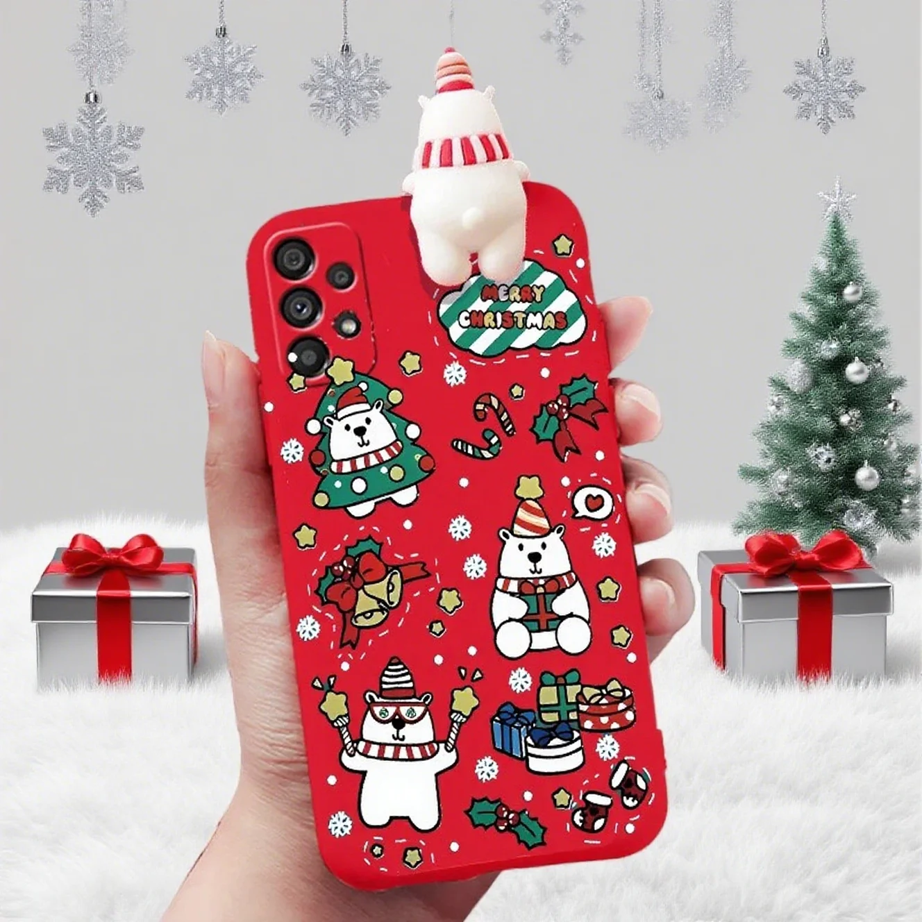 DIY Navidad Santa 3D funda para Redmi Note 14 13 Pro Plus 12 11 10 9 Pro 11s 12s 10s 9s Xiaomi Redmi 14C 13X 13 12 13C 12C cubierta