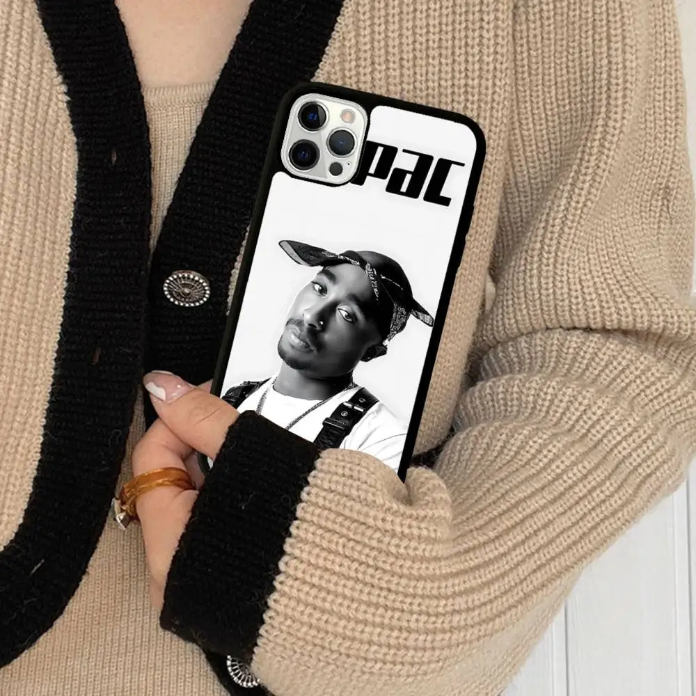 T-TupacS 2pacS para IPhone 17 16 15 14 13 12 11 Mini Pro Max Plus PC + TPU cubierta trasera para teléfono - imagen 3