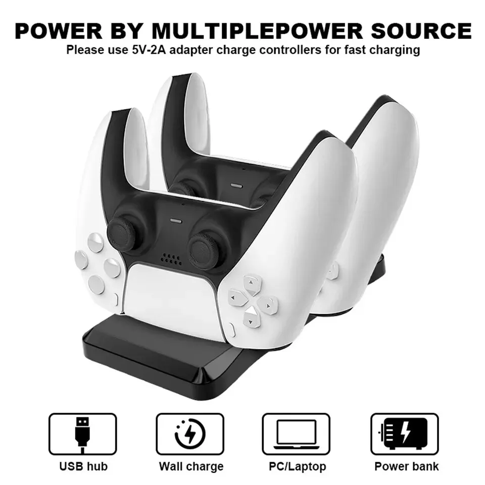 Cargador Base Dual para Mando PS5 GAMINJA P51 Compatible - imagen 4