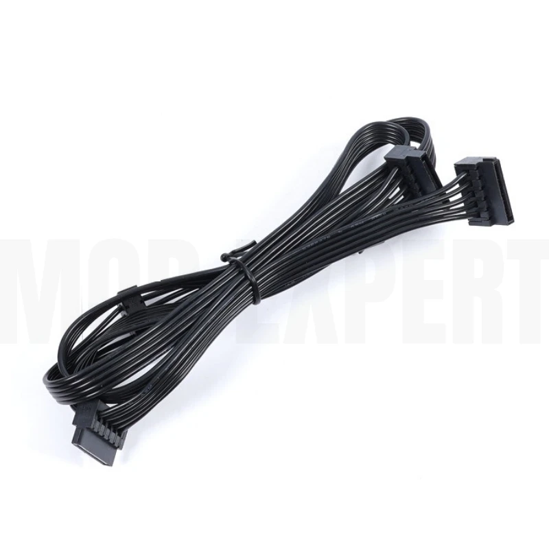 Cable de alimentación HDD SSD en ángulo macho SATA de 6 pines a 4x para Seasonic PRIME 1000W, 850W, 750W, 650W de potencia Modular de titanio, 50+15+15+15CM - imagen 4