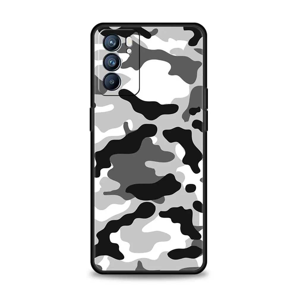 Funda militar de camuflaje para Oppo Reno8, Reno7, Reno6 Pro, A54, 5G, Find X6, X5, A53, A52, A9, A15, A95, A17, A16, A76, A74, A57, A31 - imagen 3