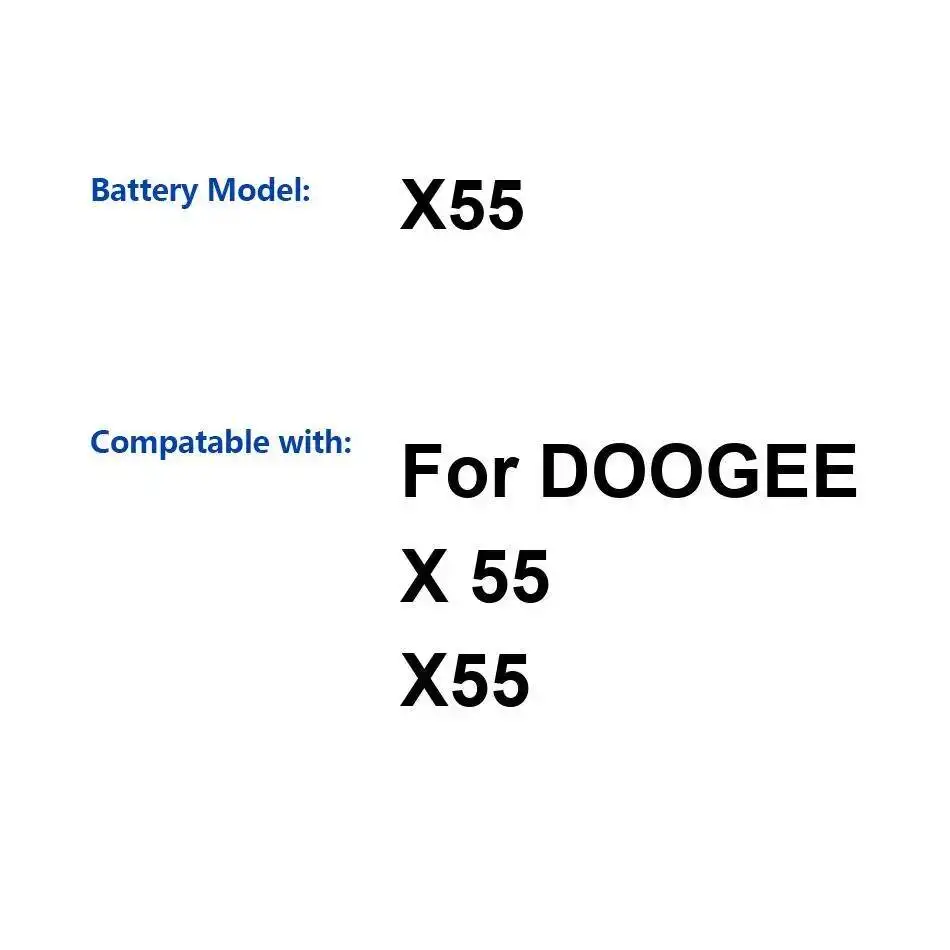 Batería de teléfono móvil de larga duración para Doogee X55 2800Mah de alto rendimiento - imagen 3