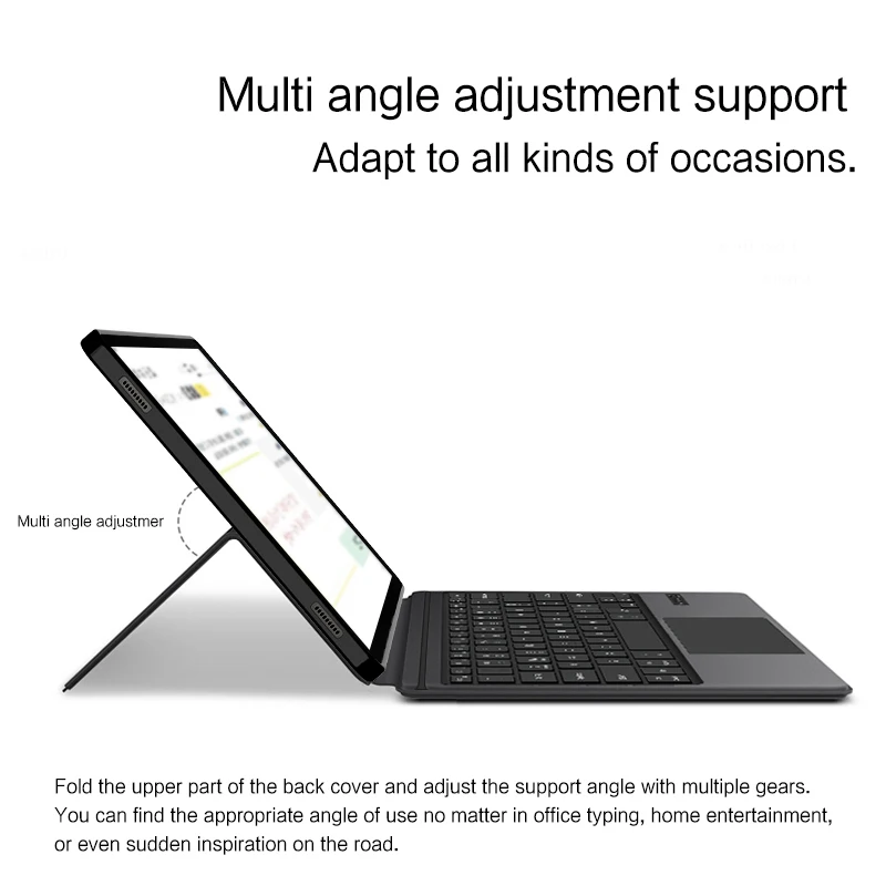 HUWEI-funda para Samsung Galaxy Tab S9 FE Plus FE + S9 + 12,4 ", con teclado de TrackPad, en español y portugués, 2023 SM-X610, SM-X616B - imagen 5