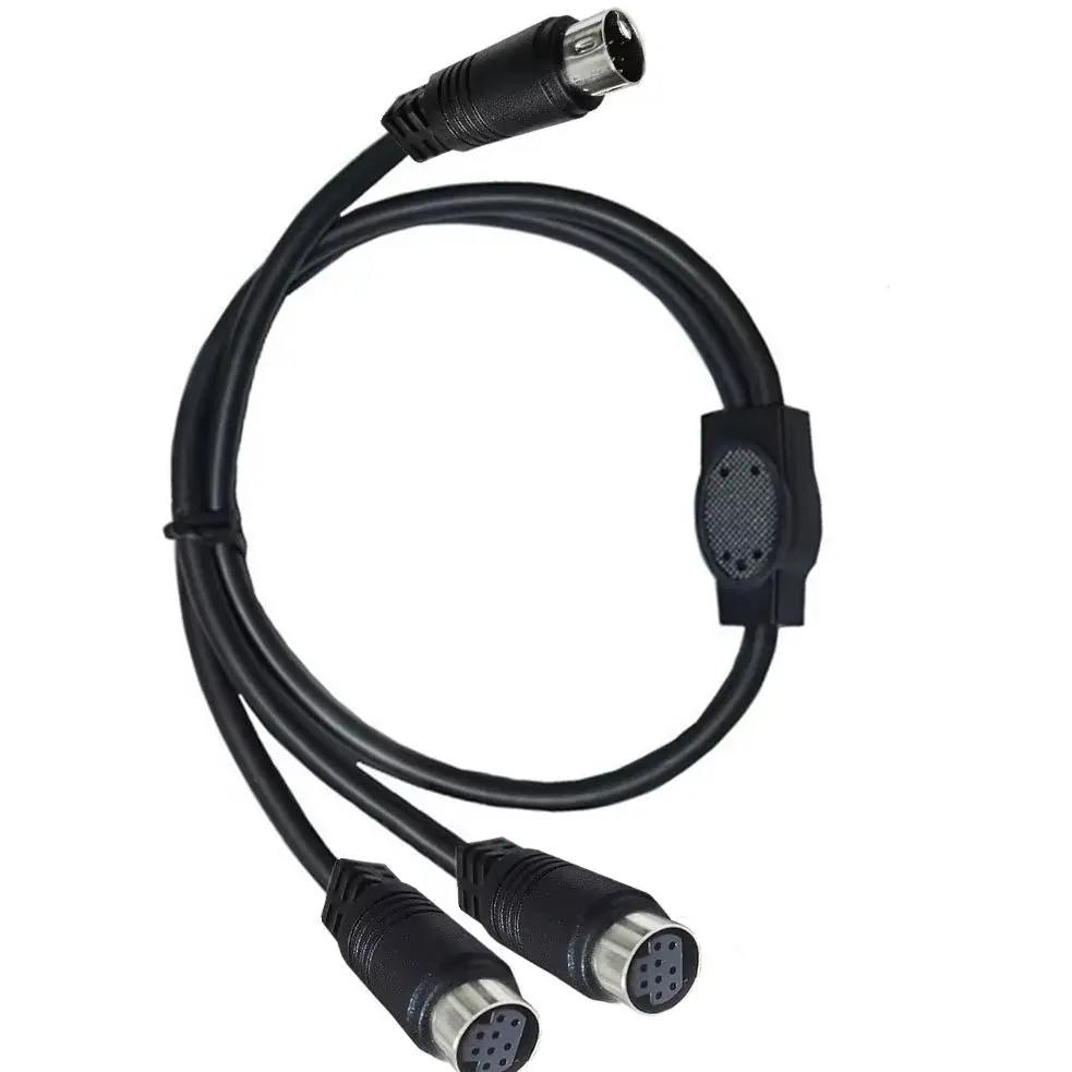 Dividir 1 macho y 2 hembra, cable terminal S de 9 pines, mini DIN, cable de vídeo macho a macho de 9 núcleos, monitorización de computadora de vídeo S, cable de 9 núcleos