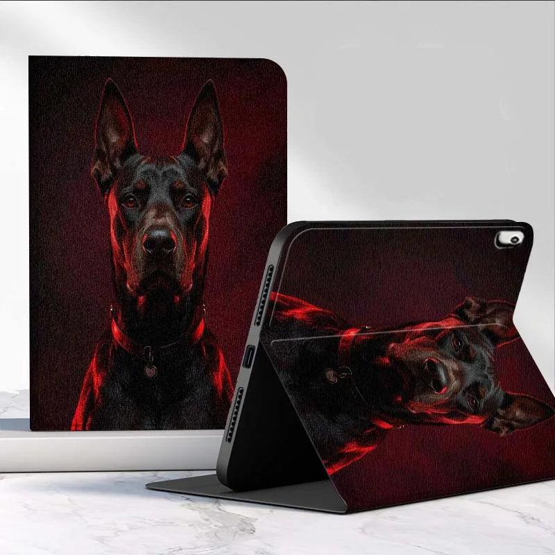 Funda negra para perro Doberman para Xiaomi Redmi Pad 2 4 5 6 6S 7 7S SE Pro Ultra Max 14 11 8,7 11,2 12,5 pulgadas - imagen 3