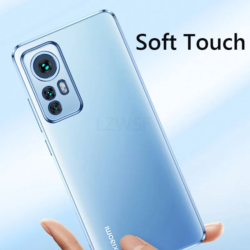 d'For Xiaomi 12 Pro Luxury Plating Soft Clear Back Cover Per Xiaomi 12 12X 13 Lite 13T 12T Pro Xiaomi12X Redmi 12 Custodie de téléphone - imagen 5