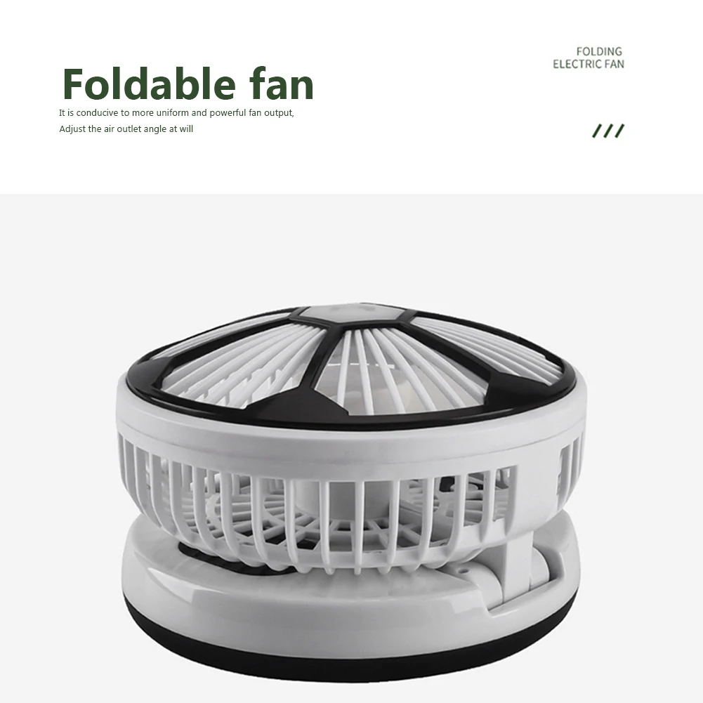 Ventilador eléctrico USB con función de luz nocturna, aire acondicionado plegable, retráctil tipo C, carga de bajo ruido para el hogar al aire libre - imagen 3