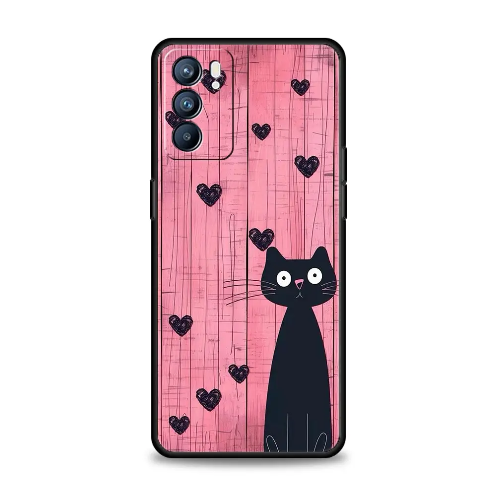 Funda de teléfono con estampado amoroso para Oppo Reno14 Reno13 Reno12 11 F 10 Find X5 X9 Pro A54 5G A53 A52 A9 A74 A78 4G A79 A80 A98 - imagen 4