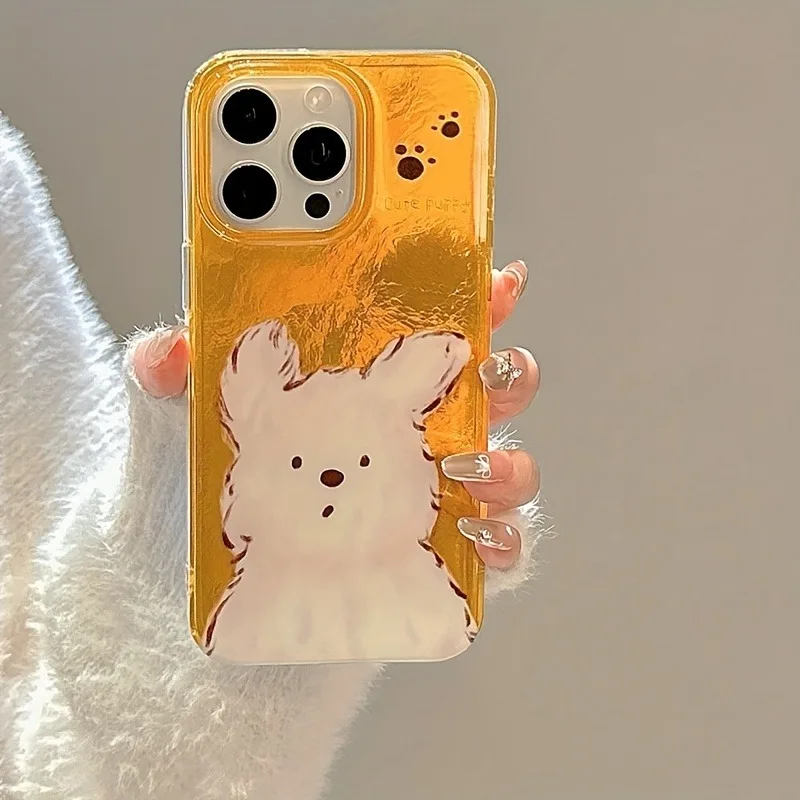 Funda de teléfono suave con diseño de cachorro garabato abstracto para iPhone 16 Pro Max 15 14 13 12 11 Pro 7 8 16 Plus X XS XR, funda de silicona a prueba de golpes - imagen 2