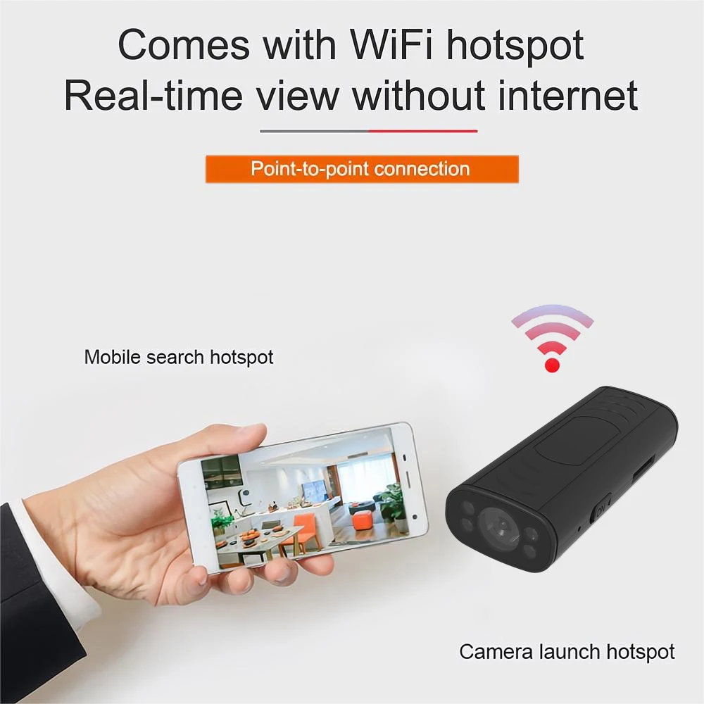 Minicámara de seguridad para el hogar, videocámara HD inteligente, inalámbrica, WiFi, vista remota, pequeña niñera, IP, modo de reposo, activación remota - imagen 3