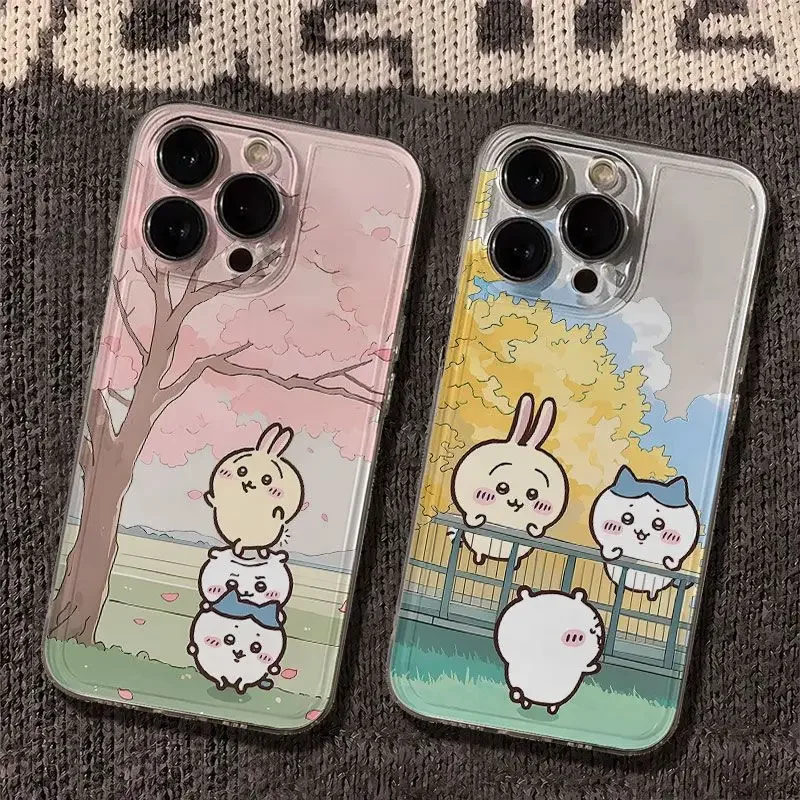 Funda de teléfono bonita con dibujos de Chiikawa para IPhone 16e 16 15 14 13 12 11 Pro Max 15 16 Plus 13 12 Mini 7 8 SE 4, funda moderna - imagen 2