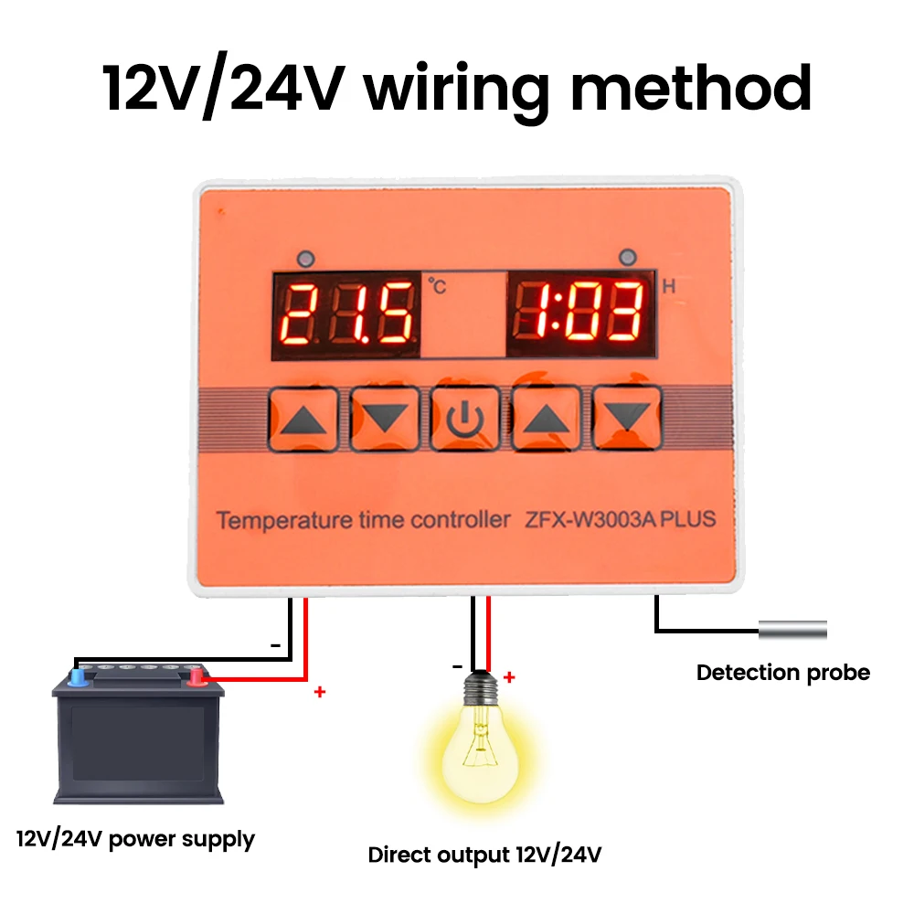 Nuevo termostato controlador de tiempo de temperatura W3003 10A 12V 24V 220V LED termorregulador de Control de microordenador Digital-160 ~ 999 ℃ - imagen 4