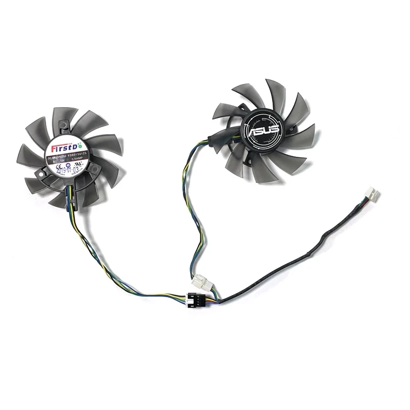 Para ASUS Dual GTX 1650 1660Ti ventilador para tarjeta gráfica 75mm FD8015U12S 12V 0.5A GTX 1650 GTX 1660 Ti ventilador GPU