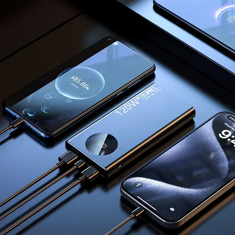 Batería Externa de carga superrápida para teléfono móvil, Banco de energía fino y ligero de 120W y 50000mAh, accesorios para celular, novedad, 2024 - imagen 2