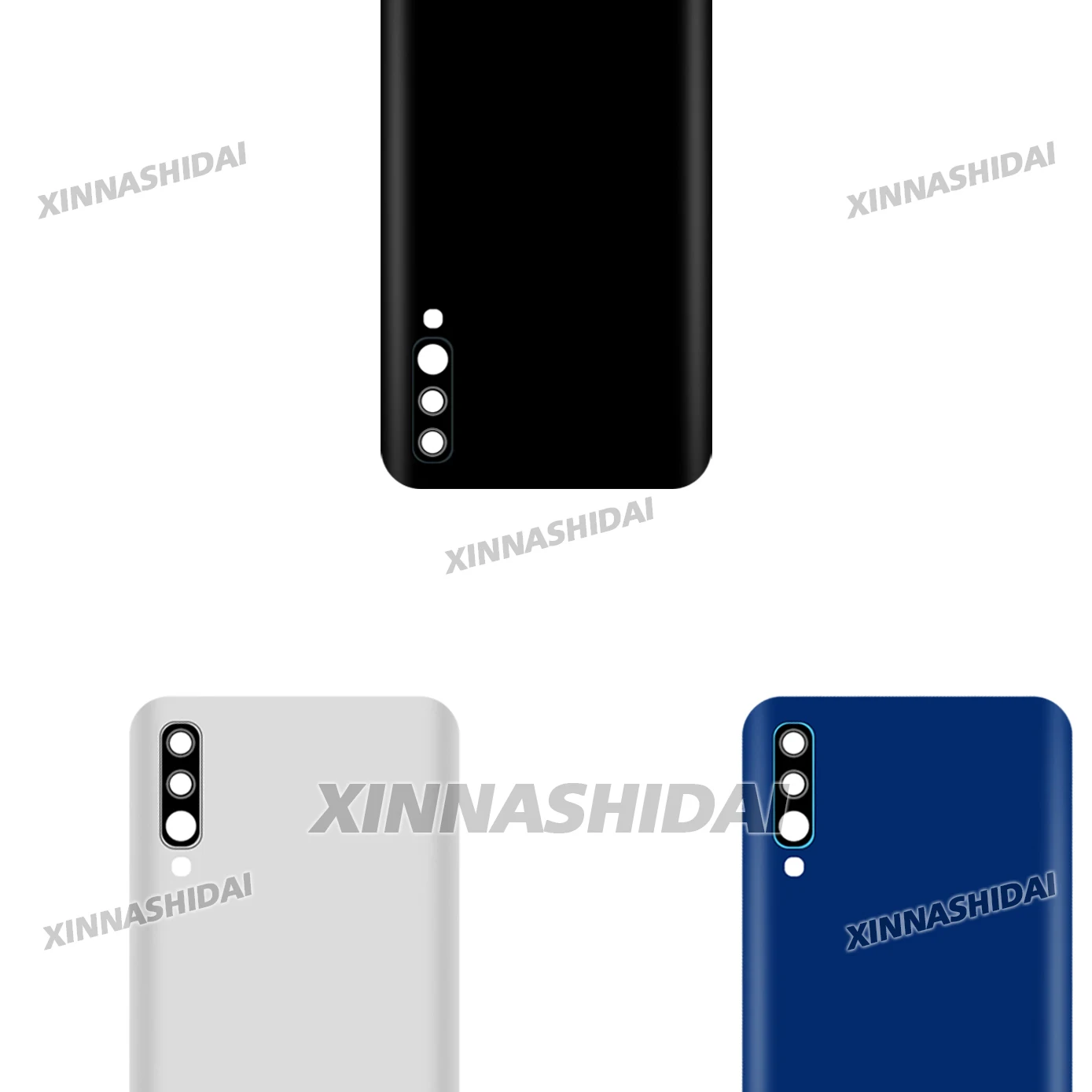 Para Samsung Galaxy A50 cubierta trasera de batería de vidrio reparación reemplazar la carcasa trasera de la puerta + carcasa de lente de la cámara - imagen 4