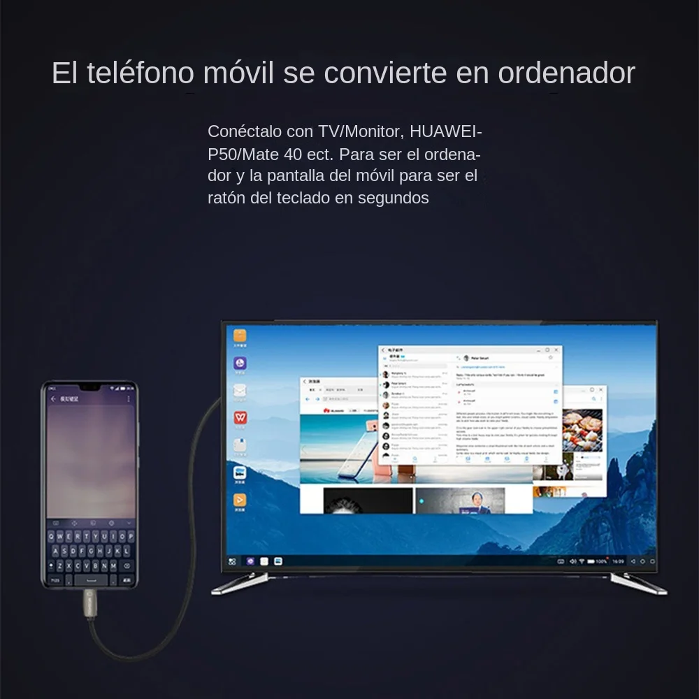 MOSHOU-Cable USB tipo C a HDMI, convertidor Thunderbolt 3 para Macbook y Samsung, 8K, 60Hz, 4K, 120Hz, USB-C - imagen 3