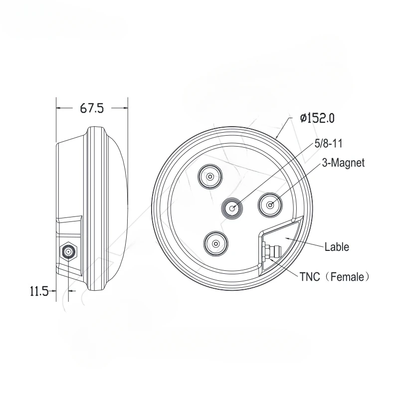 Antena de encuesta RTK de alta precisión AG-45 GNSS L1/L2/L5 B1/B2/B3 banda L GPS/BD/GLO/GAL 4 señal de navegación satélite de banda completa - imagen 3