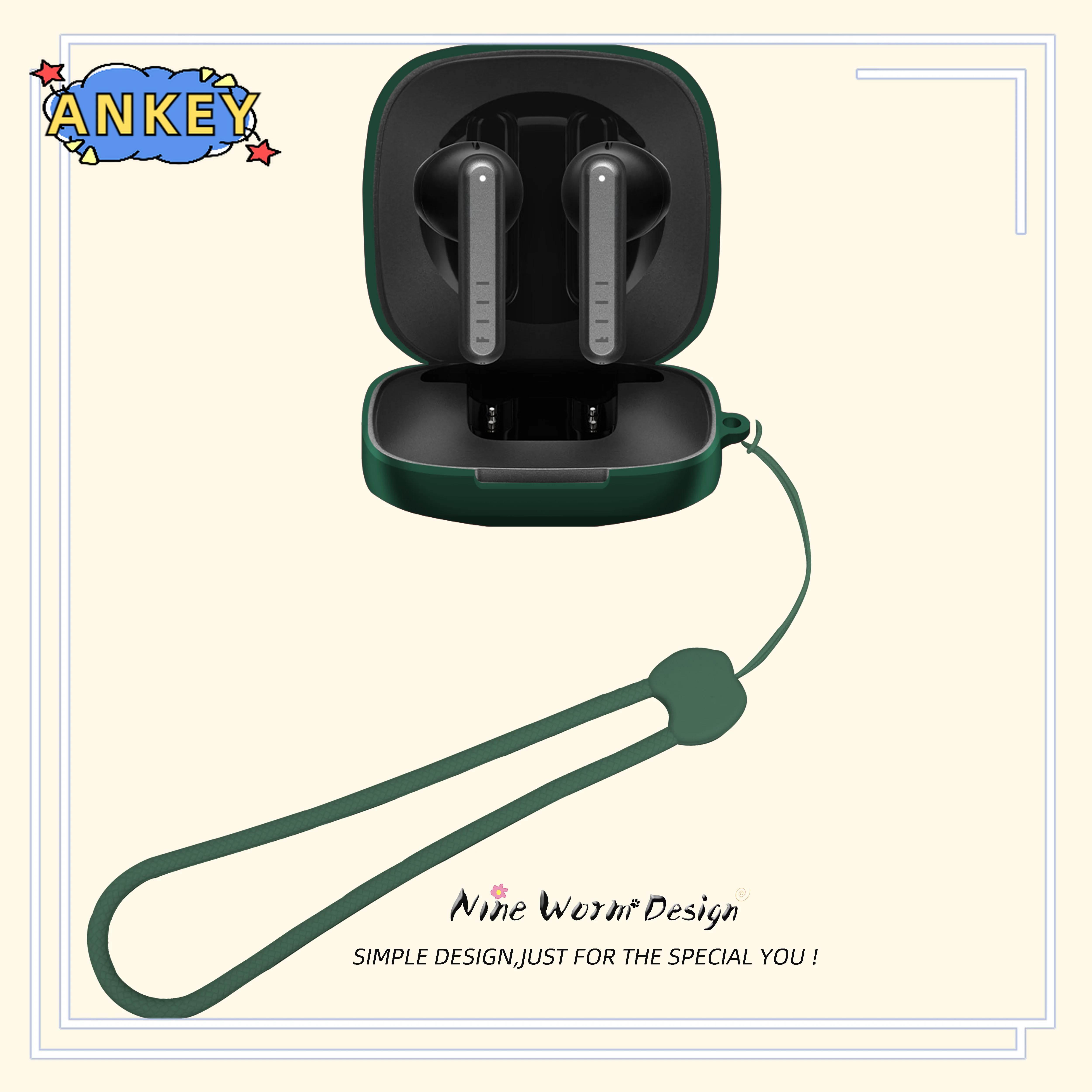 Funda protectora para auriculares FIIL, funda de silicona suave anticaída, inalámbrica, Bluetooth - imagen 2