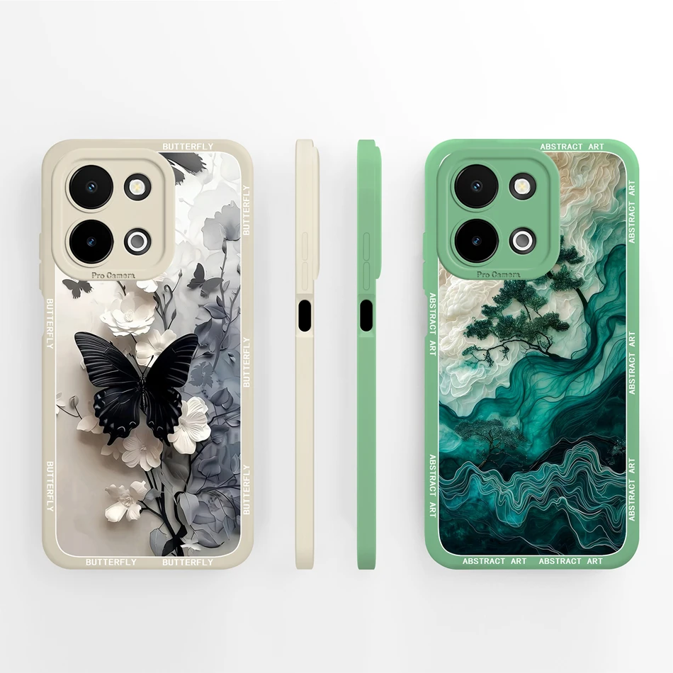 Para Vivo Y28 Y28S funda mariposa rosa suave Premium cubierta de teléfono de silicona líquida para Vivo Y 28 4G 5G parachoques protector anticaída - imagen 3