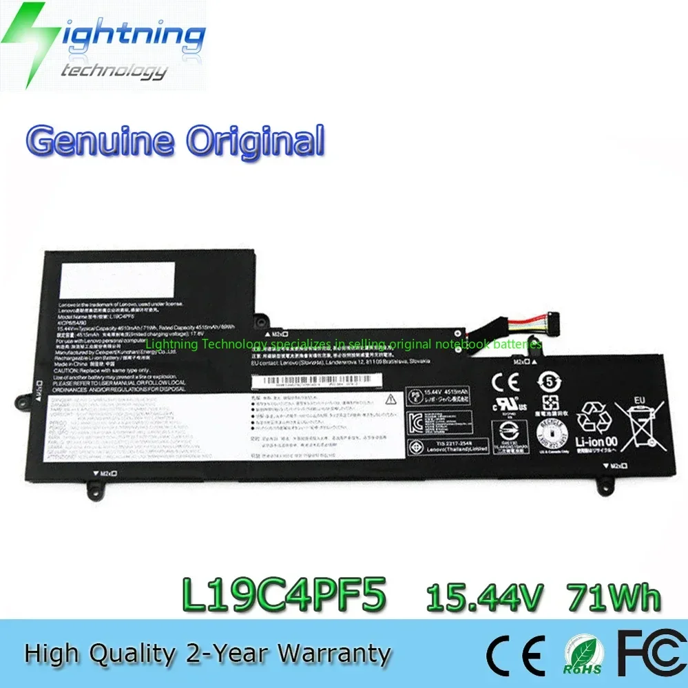 2025 Año Original y genuino L19C4PF5 15,44 V 71Wh batería de portátil para Lenovo IdeaPad YOGA SLIM 7-15ITL05 L19M4PF5 SB10W65279