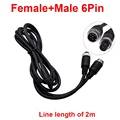 6Pin female male