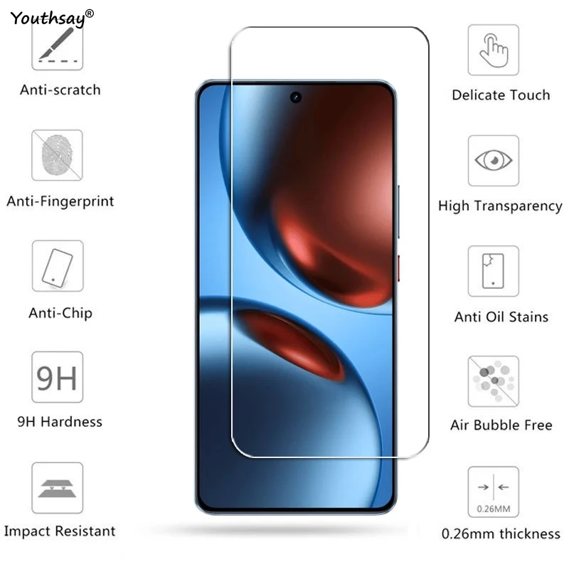 Vidrio Gule completo para Realme GT7, vidrio templado Realme GT 7 7T, Protector de pantalla, película protectora para lente de cámara de teléfono para Realme GT7 - imagen 4