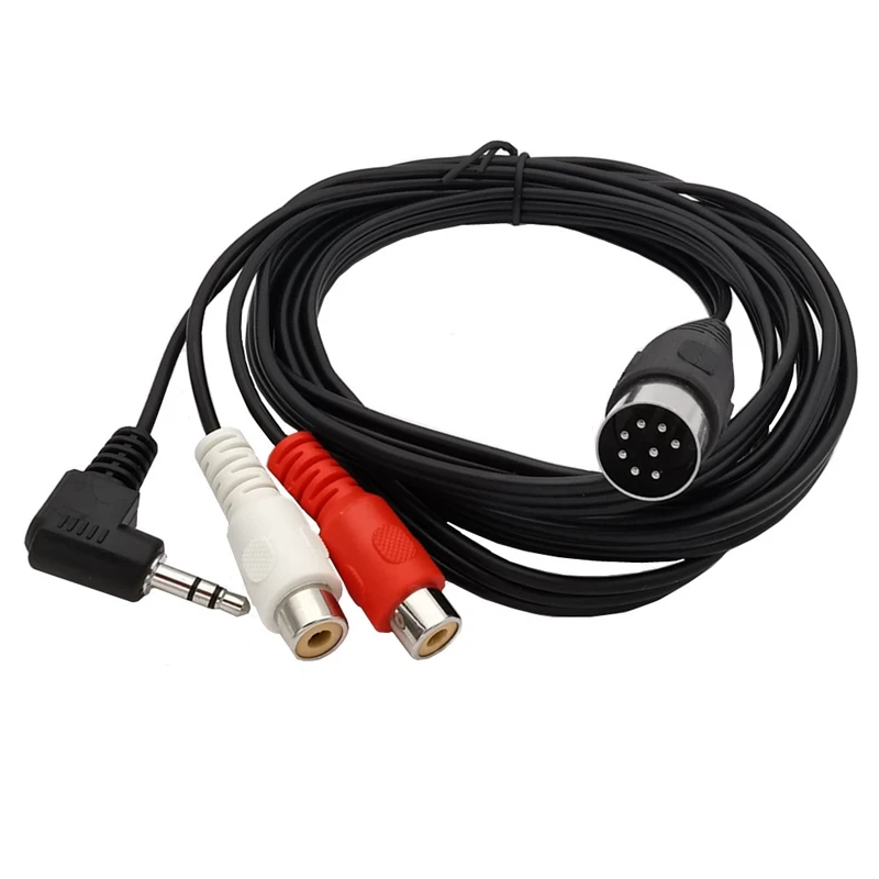 Nuevo DIN 8Pin macho pin DIN 8P a DC3.5mm + 2RCA macho hembra Cable de loto para equipo de Audio reproductor amplificador receptor equipo - imagen 4