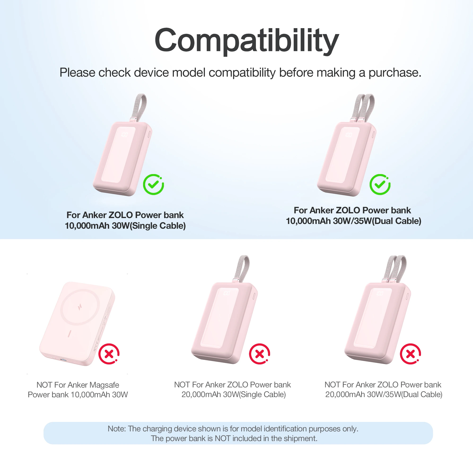 Funda de silicona para Anker 10,000mAh 30W/10.000mAh 35W /20.000mAh 30W /20.000mAh 35W Power Bank funda protectora a prueba de golpes - imagen 5