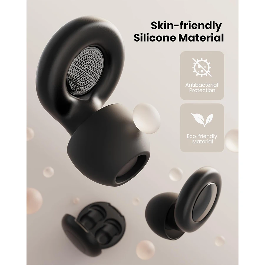Tapones para los oídos para dormir, tapones para los oídos de silicona con cancelación de ruido de 25dB para conciertos, viajes, estudio, enfoque, protección para los oídos reutilizable