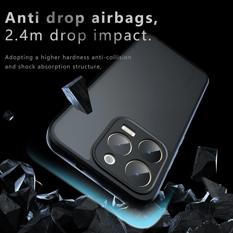 Para Realme 15T funda ELVEV Airbag anticaída TPU PC dura mate sensación de piel cubierta de teléfono de succión - imagen 2