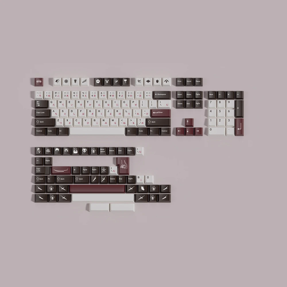 Juego de teclas blanqueadoras para teclado mecánico, teclas con diseño de perfil Cherry, 61, 64, 68, 84, 96, 104, 1 Juego