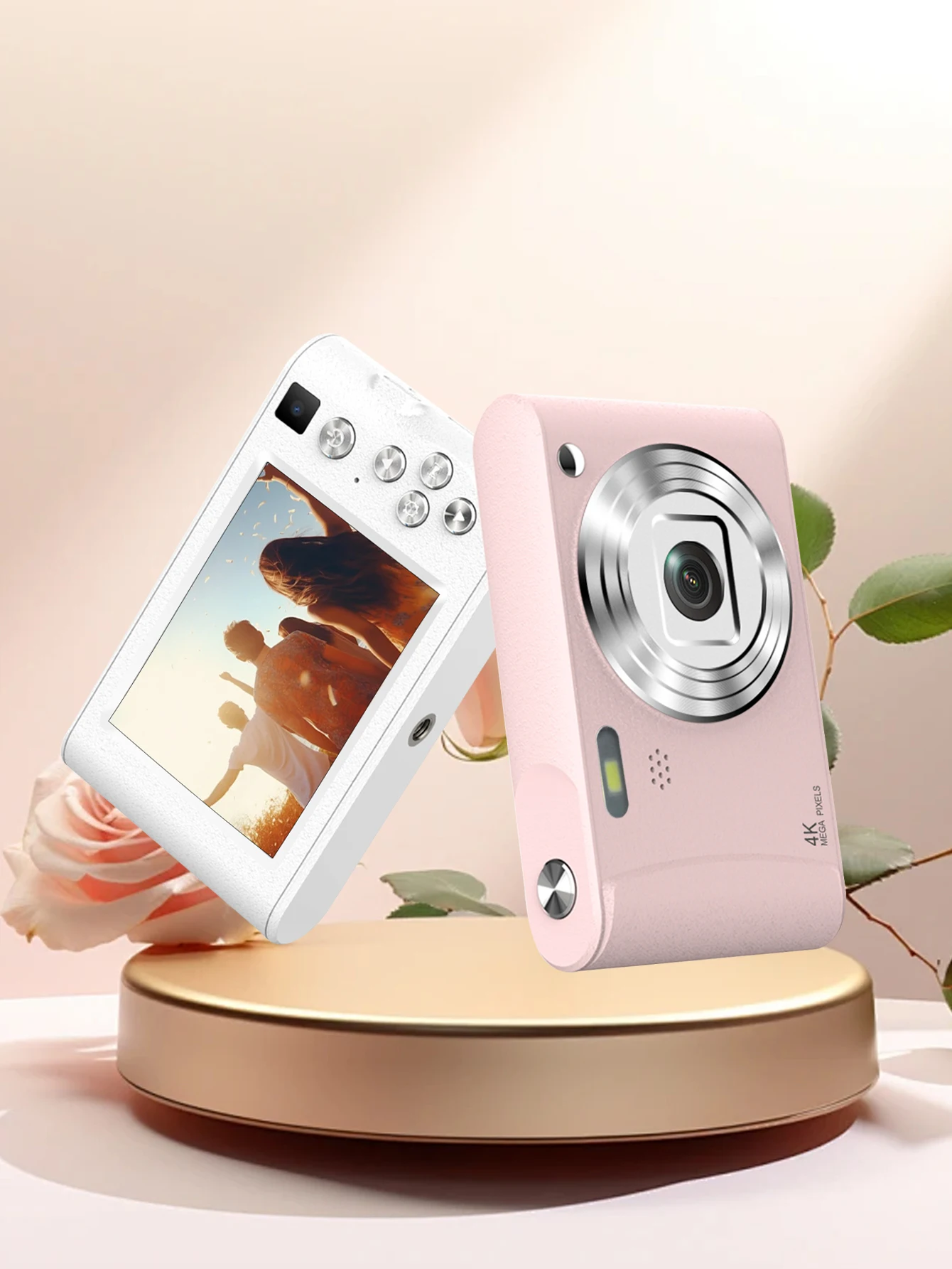 Cámara digital retro HD, USB3.0, 4k HD, cámara de viaje (incluida tarjeta de memoria de 32G), mini cámara compacta y portátil con tarjeta