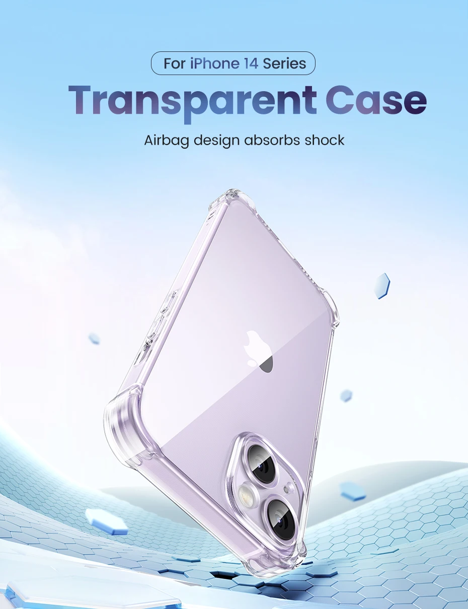 Una caja transparente para una serie de iPhone 14