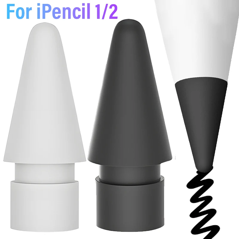 Puntas de repuesto para iPad iPencil 1a/2a generación, puntas de lápiz óptico Universal para iPad, lápiz antideslizante, reemplazo de punta de lápiz óptico, 6 uds.