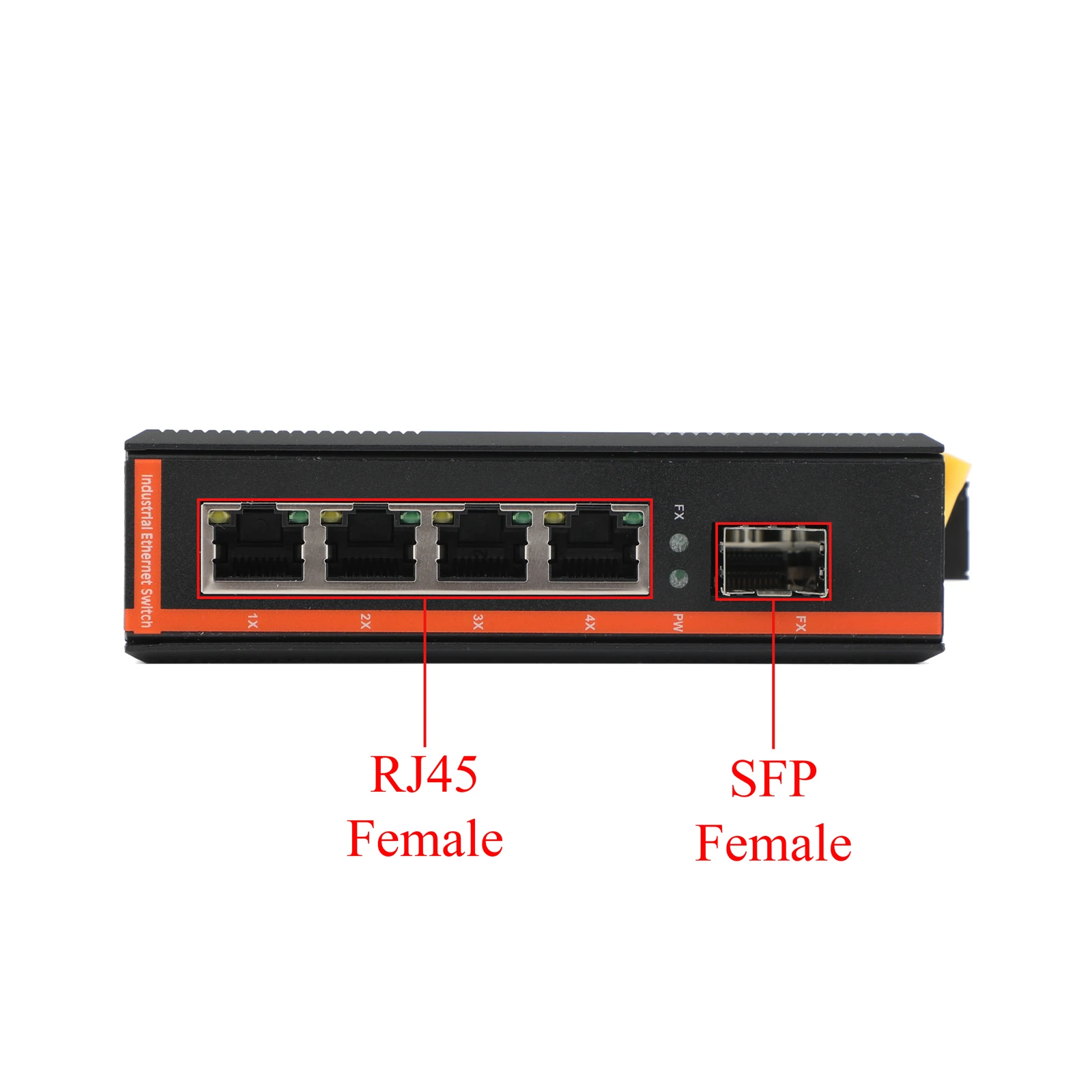 1 Uds 1 SFP a 4 RJ45 Gigabit interruptor de fibra óptica Industrial-velocidad de 10/100/1000M rango de 550M-3KM para uso en red Industrial - imagen 4