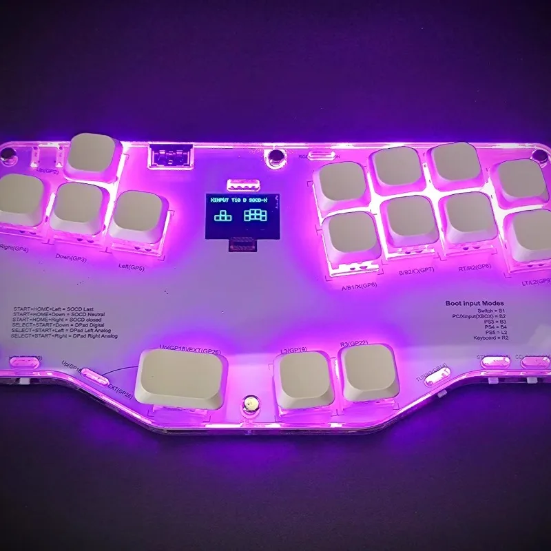 Mixbox-Teclado de una mano, perfil bajo, personalizado, con cable, RGB, intercambiable en caliente, ergonómico, Joystick, teclados para juegos, regalo - imagen 3