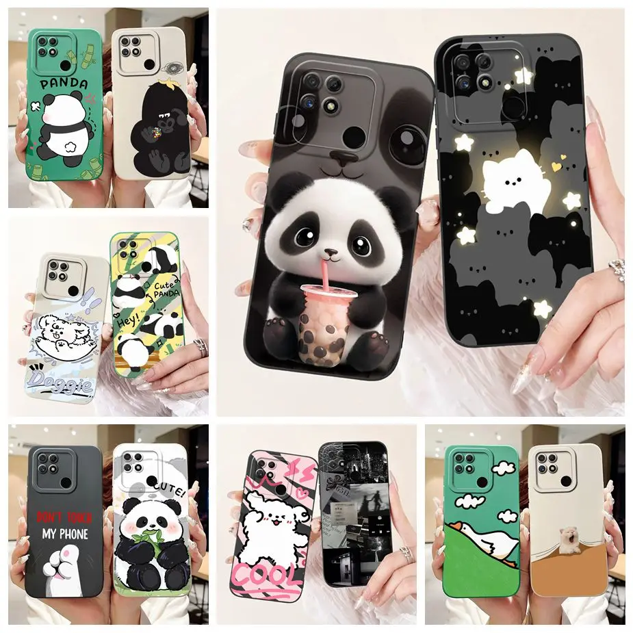 Funda de teléfono a prueba de golpes para Realme, carcasa con dibujos animados de animales, para Realme, Narzo 50A, RMX3430