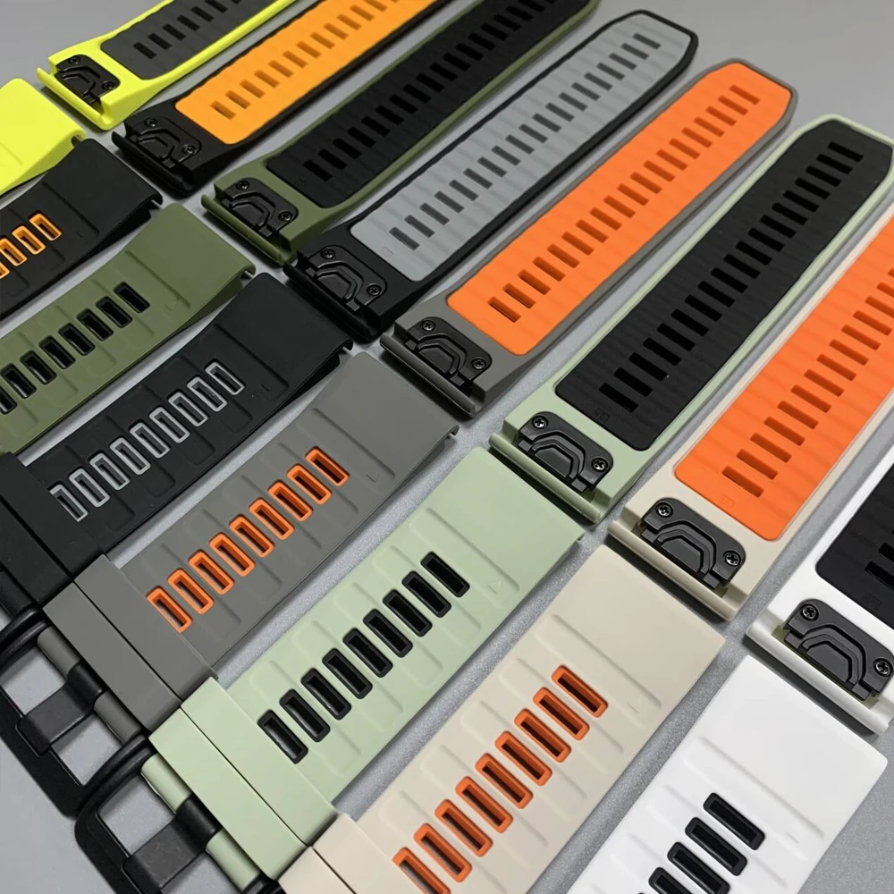 Correa QuickFit de 22mm y 26mm para Garmin Fenix 8 Pro 47mm 51mm E 7X 7 6 6X/Quatix 8/Forerunner 970/D2 Delta/Instinct 3 bandas de silicona - imagen 4