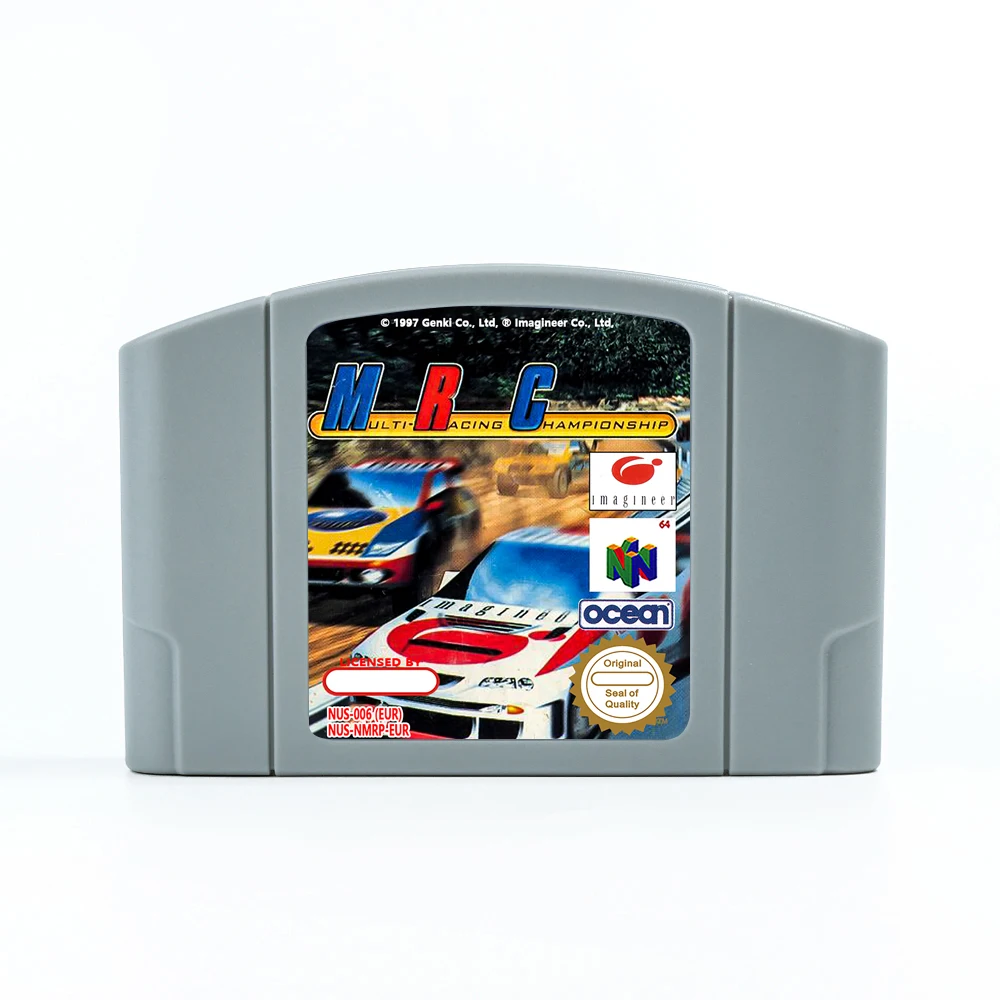 MRC - Cartucho de juego de campeonato de carreras múltiples para consolas PAL EUR de 64 bits Tarjeta de juego N64