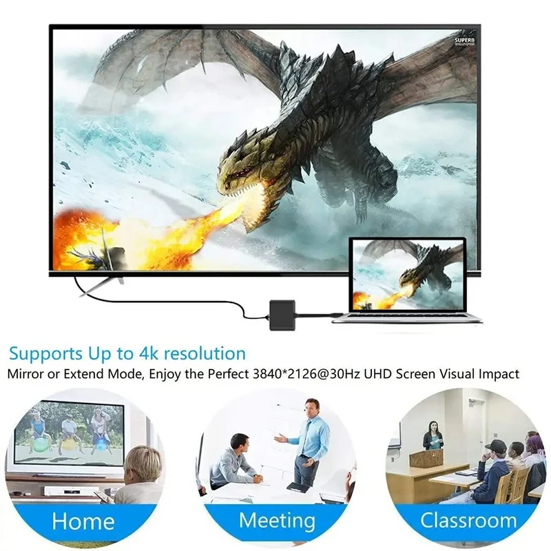 3 en 1 Usb-C Usb Hub macho a hembra Compatible con Hdmi 4k Usb 3,1 tipo C a Usb 3,0 adaptador de carga para Macbook Air 12 convertidor - imagen 3