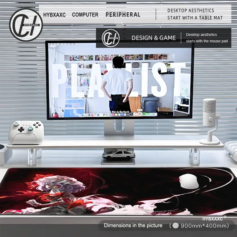 Alfombrilla de ratón grande Remilia Scarlet, ordenador portátil, teclado antideslizante, alfombrilla de escritorio, alfombrilla para ratón, accesorios de configuración para juegos, alfombra para jugadores - imagen 2