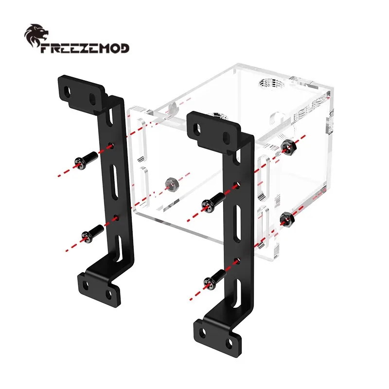 FREEZEMOD Soporte de montaje convexo para fijación de pared de fila de depósito/bomba/radiador, aleación de aluminio SXKJ-TX - imagen 5