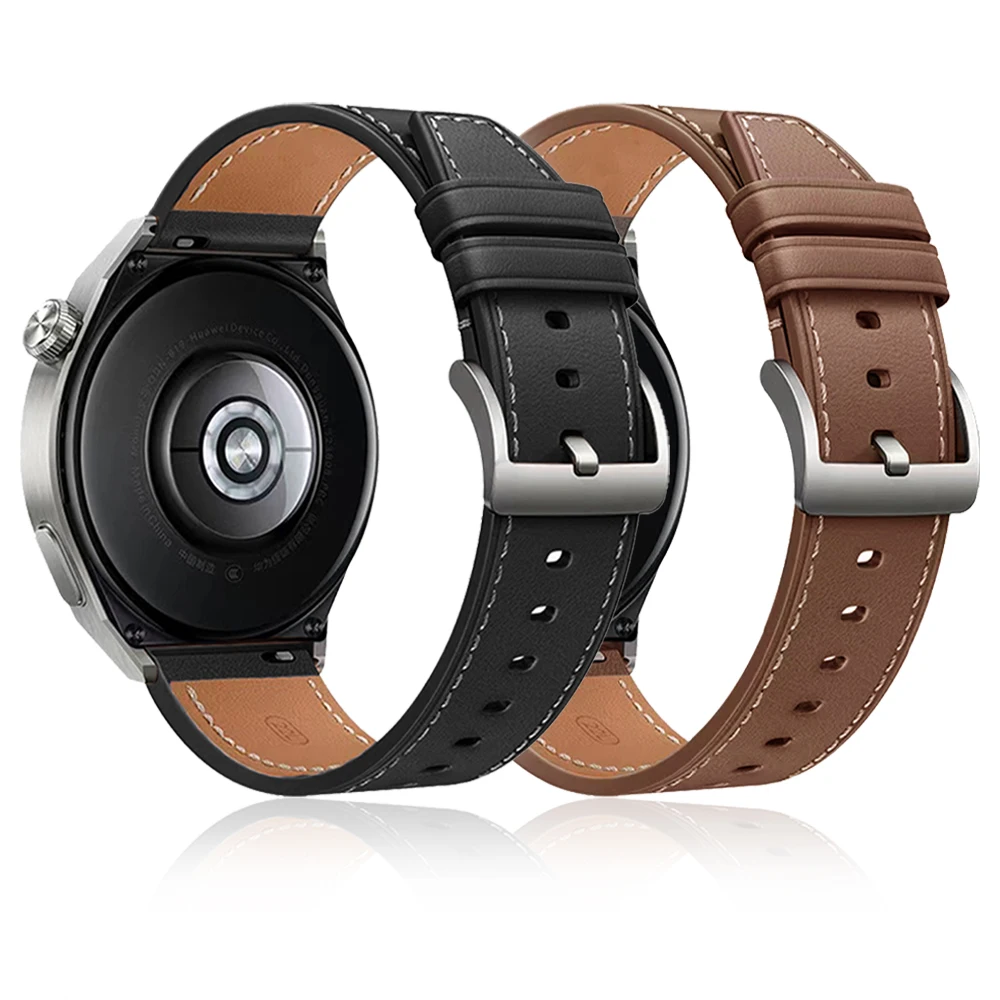 Correa de cuero de 22mm para Xiaomi Watch color 2 S1 pro/Active S3 S2 S4 Sport Mi bandas para Huawei Watch5 4 46mm/pulsera deuds reemplazar - imagen 3