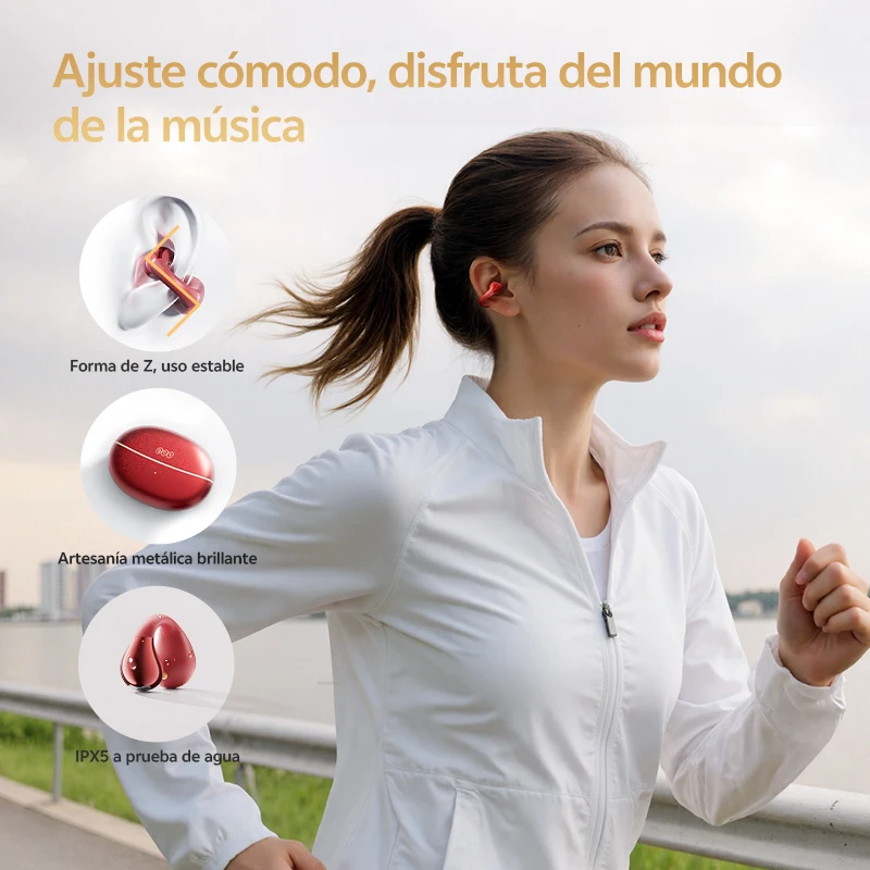 QCY Crossky C30S Auriculares inalámbricos de oído abierto de alta resolución con clip LDAC Auriculares Bluetooth 6,0 Clip en OWS Auriculares deportivos 40 horas - imagen 4