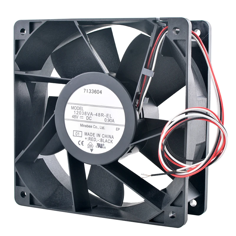 12038VA-48R-EL 12cm 120mm ventilador 120x120x38mm DC48V 0.90A ventilador de flujo axial de doble rodamiento de bolas ventilador de refrigeración para convertidor de frecuencia - imagen 4