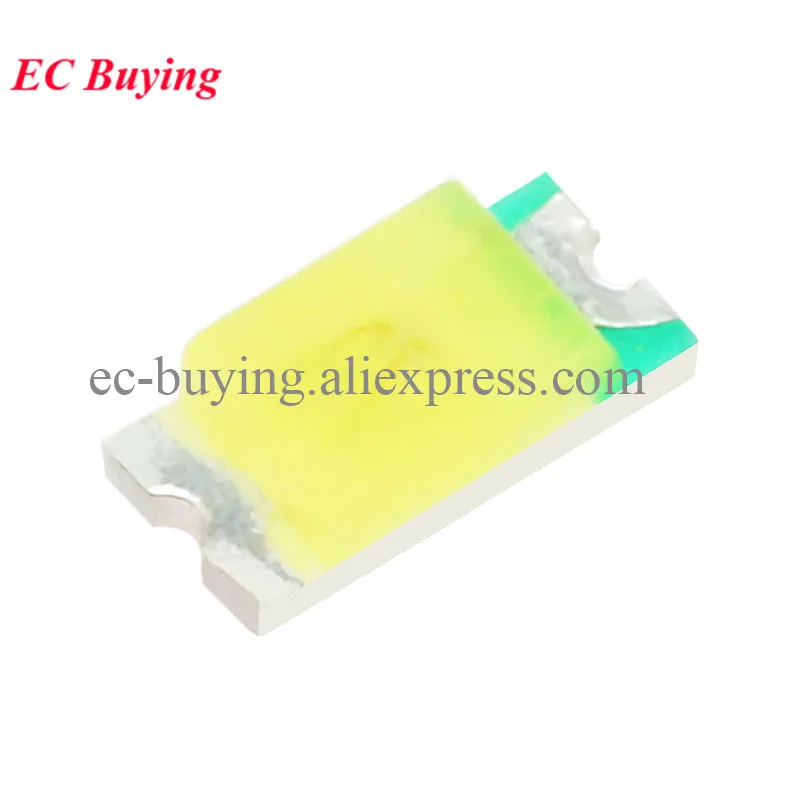 Diodo emisor de luz LED transparente de alto brillo, 100 piezas, 0603 SMD, naranja, rojo, amarillo, verde, blanco, Azul, Morado, Rosa - imagen 2