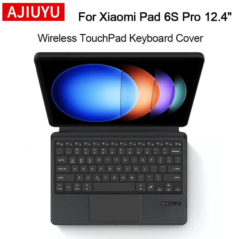 AJIUYU-teclado mágico inalámbrico para Xiaomi Pad 6S Pro, funda de 12,4 pulgadas para Mi Pad 6S Pro, 12,4 ", 2024