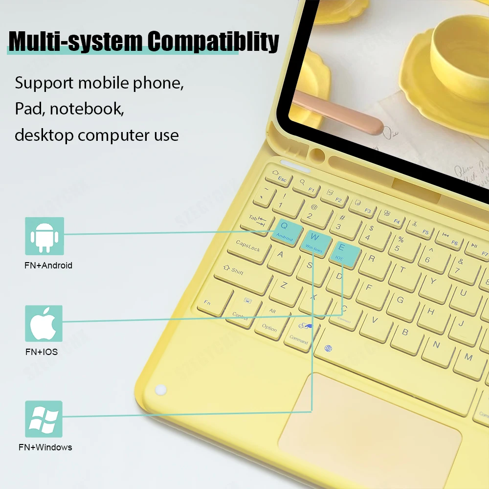 Teclado Magico Bluetooth para iPad Pro 11 con funda Raton Inalambrico - imagen 3