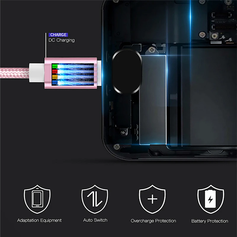 Cable de carga rápida USB tipo C para Huawei Mate60 P50 Nova 9 Honor 80 Xiaomi 13 Redmi K60 Note11 OPPO Realme Samsung Cable cargador - imagen 5
