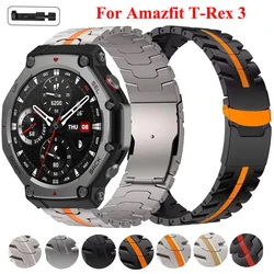Correa Acero Inoxidable Amazfit T-Rex 3 – Pulsera Metal Premium